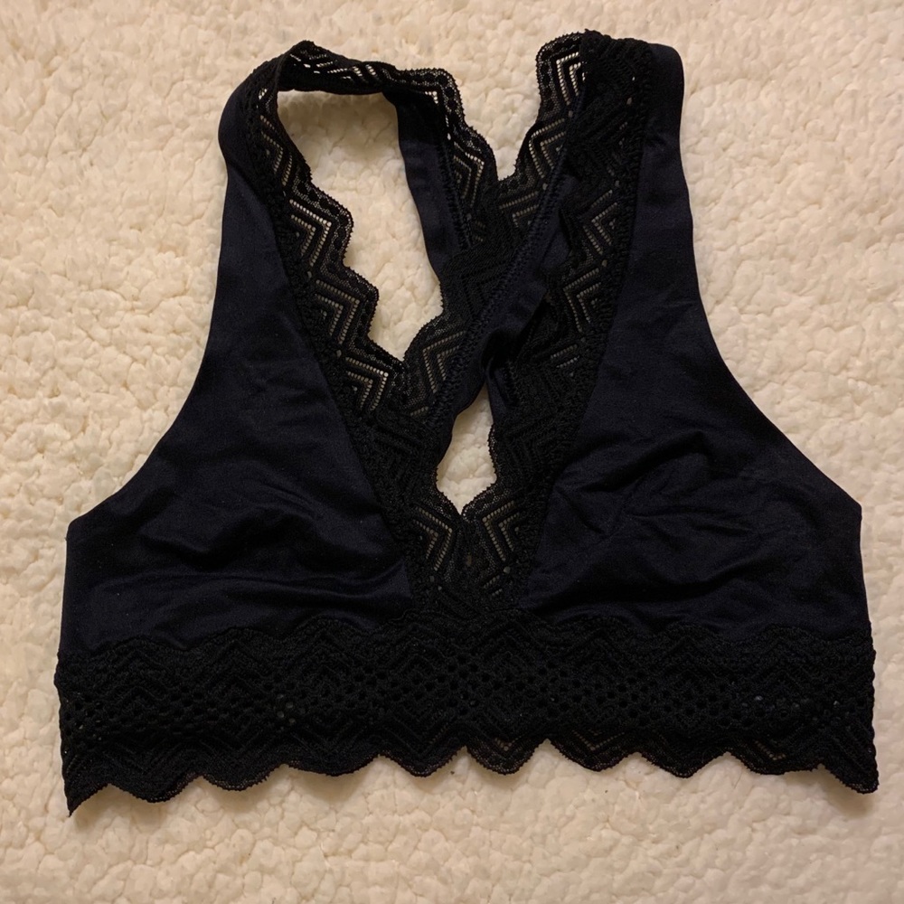 Aerie Bralette, Black Lace Details, Size Small